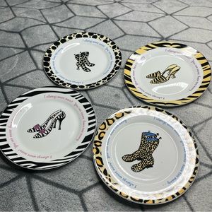 Delphine Cubitt 2004 Set of 4 Collector Shoe Plates 8” Shoe Diva Aesthetic S